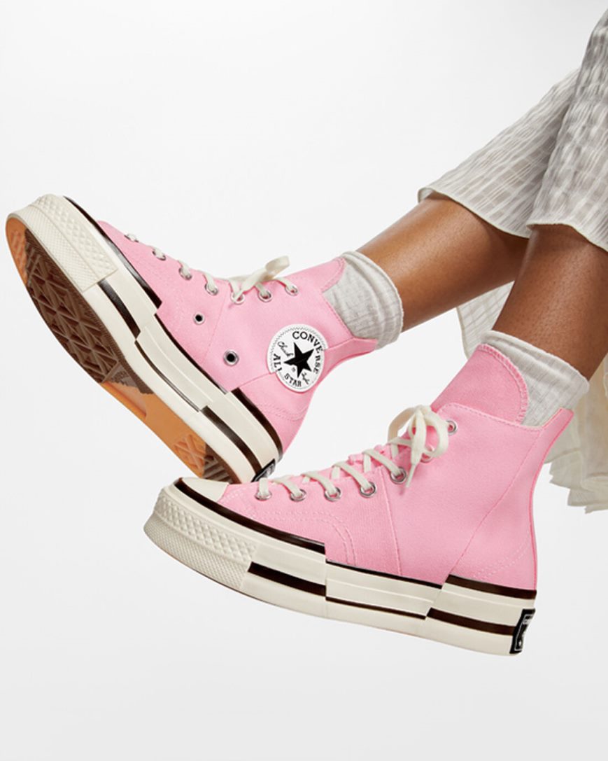 Men's Converse Chuck 70 Plus High Top Shoes Orange Pink | AU 59EC6V